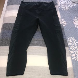 Fabletics leggings. Forest green color. Size large